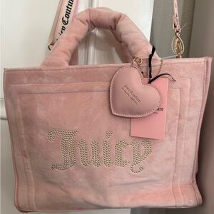 Juicy Couture Blush Pink Tote with Heart Charm